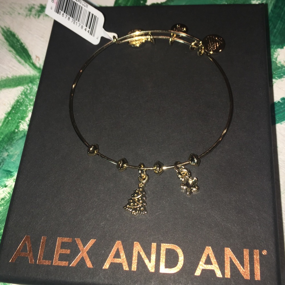 ALEX AND ANI Christmas Tree Trio Charm